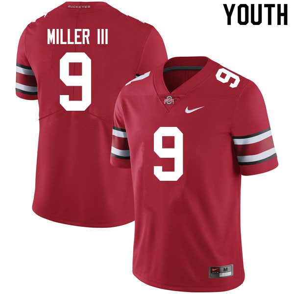 Ohio State Buckeyes #9 Jack Miller III Youth Stitched Jersey Scarlet